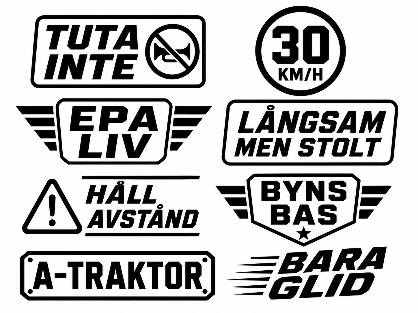 A-traktor dekalpaket från JNF Dekor